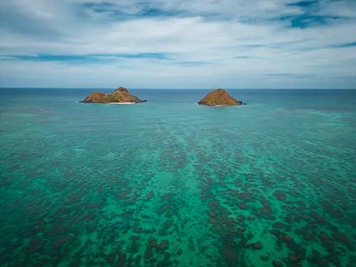 Oahu Instagram Spots Lanikai Beach by drone