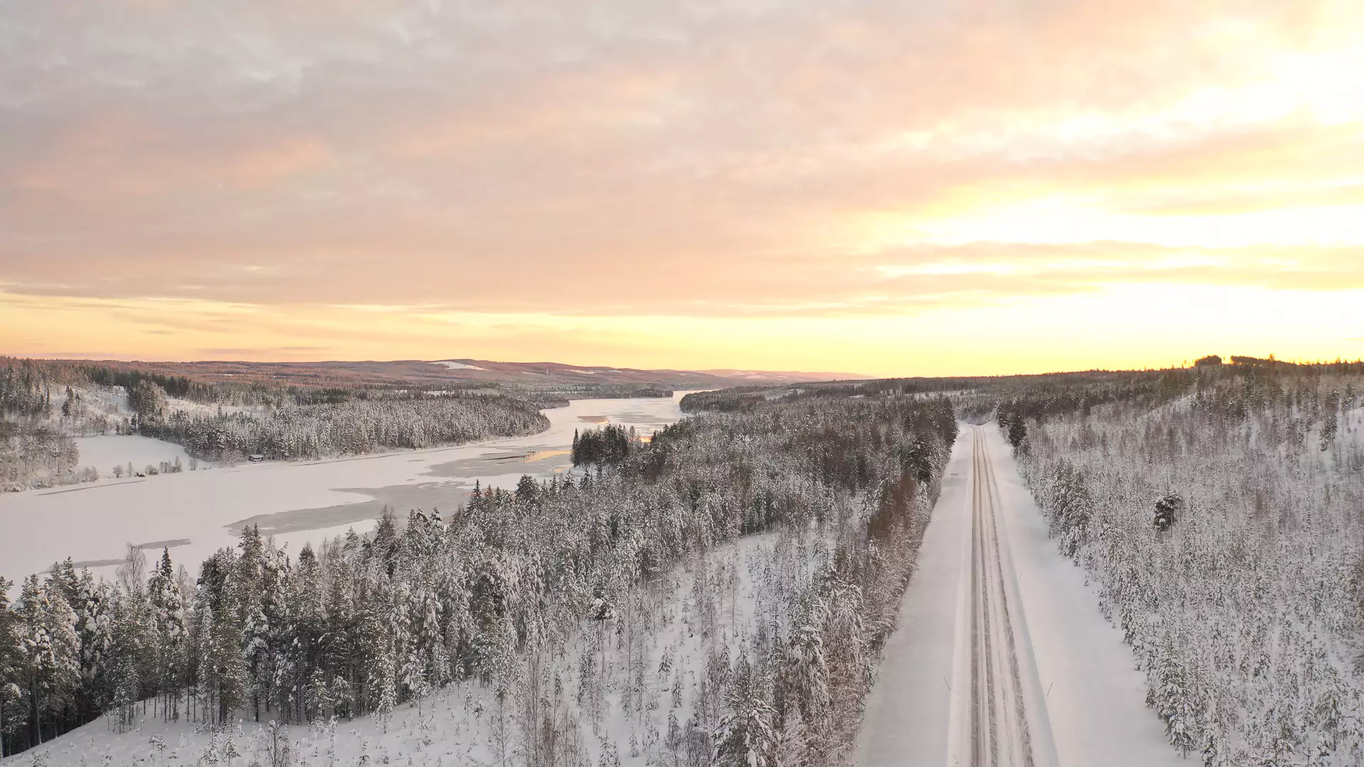 Swedish Lapland Areal view